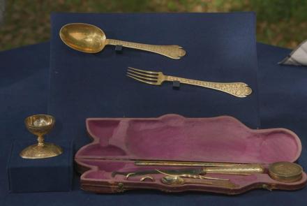 Appraisal: German Silver-gilt Travel Cutlery Set, ca. 1800: asset-mezzanine-16x9