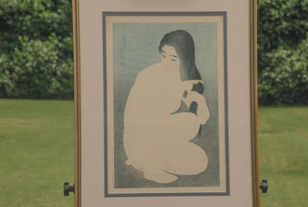 Appraisal: 1930 Torii Kotondo 'Kamisuki' Woodblock Print: asset-mezzanine-16x9