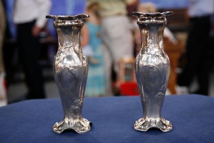 Appraisal: Gorham Martelé Pair of Silver Vases, ca. 1904: asset-mezzanine-16x9