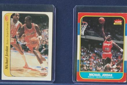 Appraisal: 1986 Fleer Michael Jordan Sticker & Rookie Card: asset-mezzanine-16x9