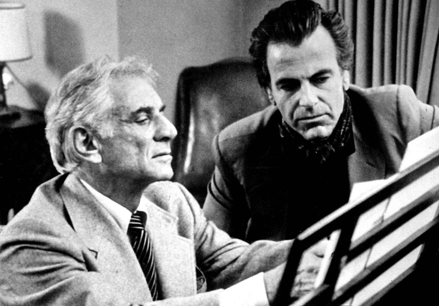 Bernstein with Maximilian Schell on PBS Beethoven TV series (1982)