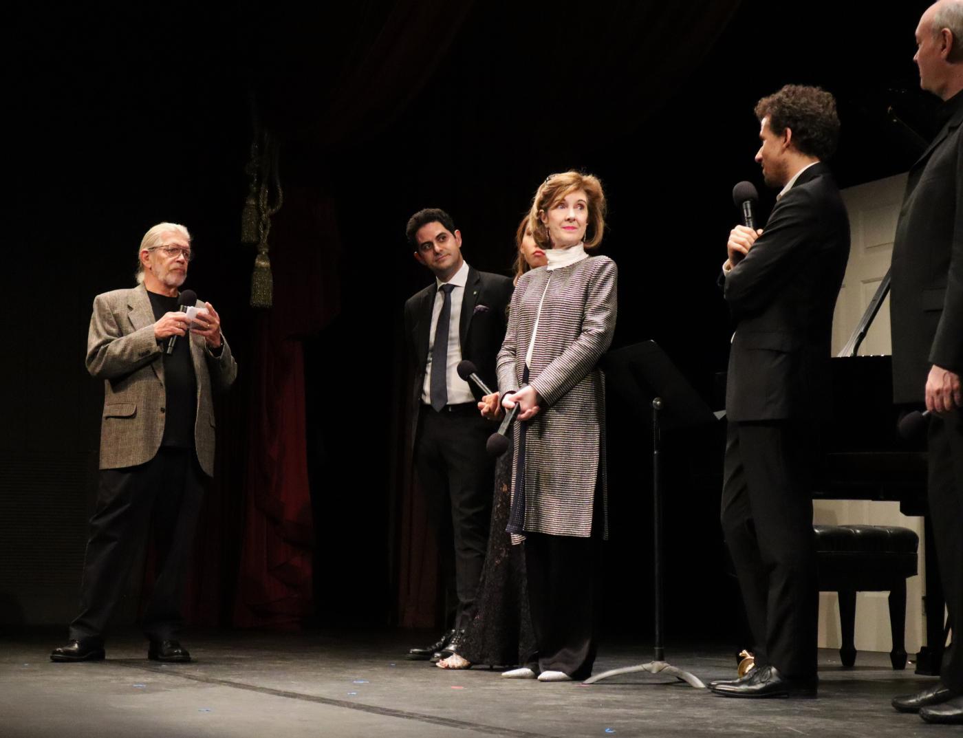 Rich asks audience questions to members of the Chamber Music Society of Lincoln Center