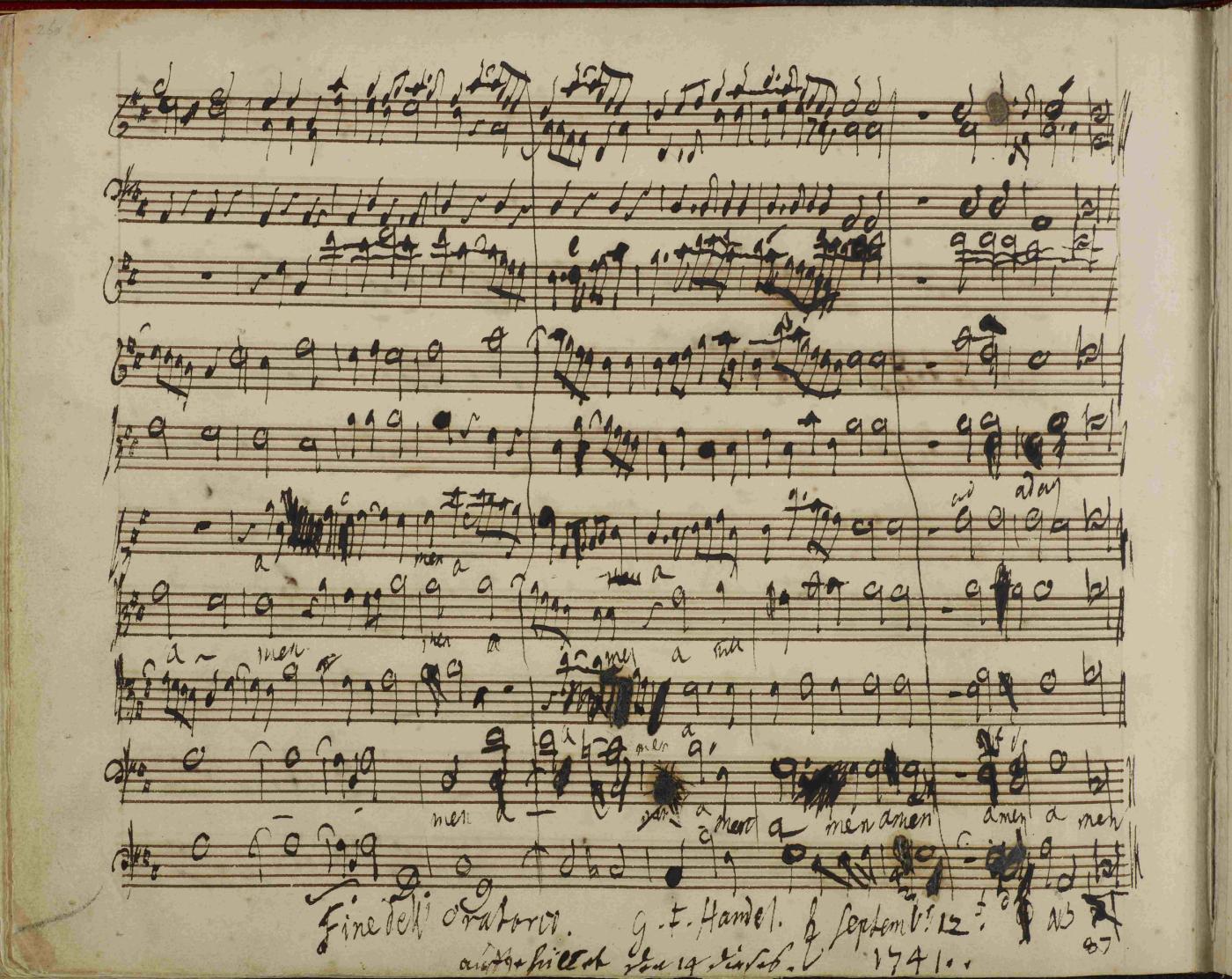 George Frideric Handel: Messiah, HWV 56. Autograph manuscript