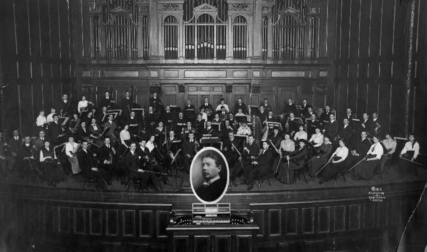 NEC Symphony Orchestra, 1915 with George Whitefield Chadwick