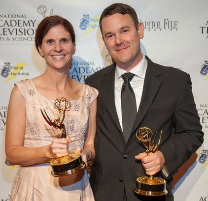 John and Christine with Emmys