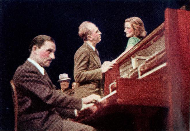 Marc Blitzstein, Howard da Silva and Olive Stanton in the Mercury Theatre presentation of The Cradle Will Rock